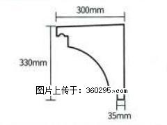 产品分解图型 - 檐口线，型号：SX311-YK-2，规格：300x330mm(2) - 吕梁三象EPS建材 lvliang.sx311.cc